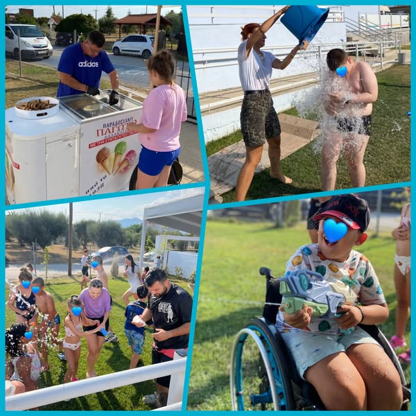 Νερο-παιχνίδια 💦 και γλυκές εκπλήξεις 🍧 στην αυλή μας!